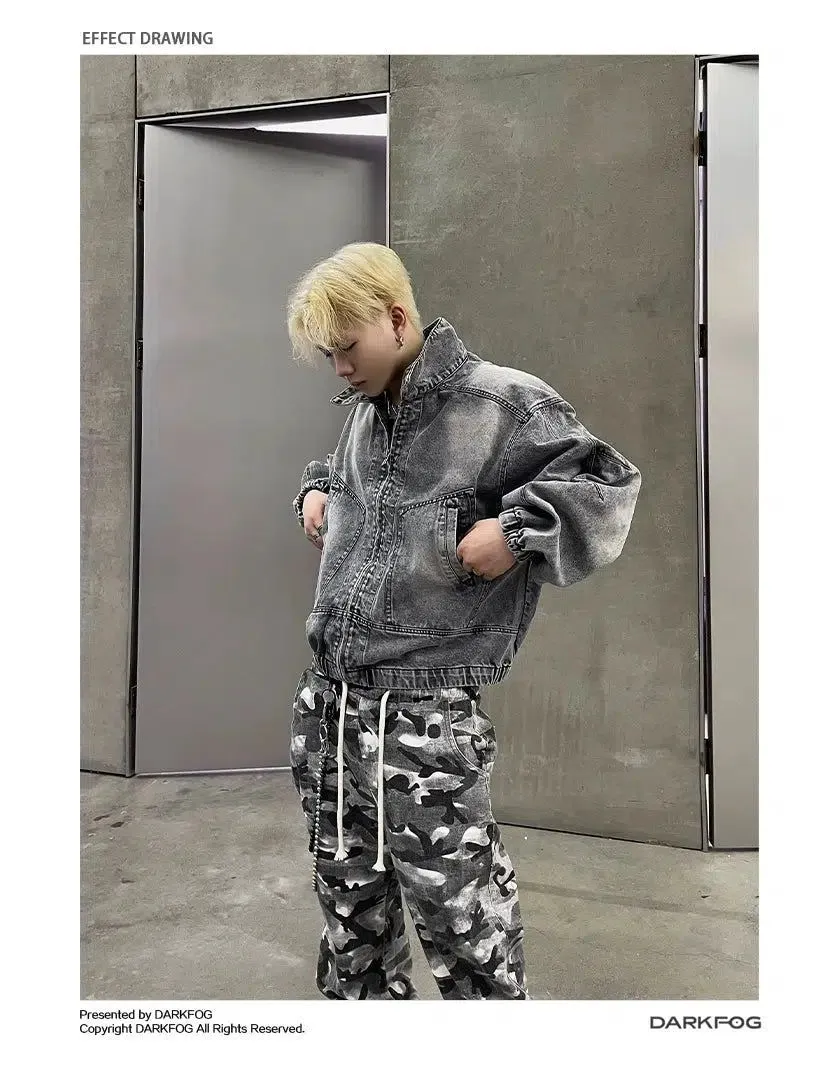 3D Back Detail Short Denim Jacket