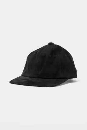6Panel Water Repellant Suede - Black