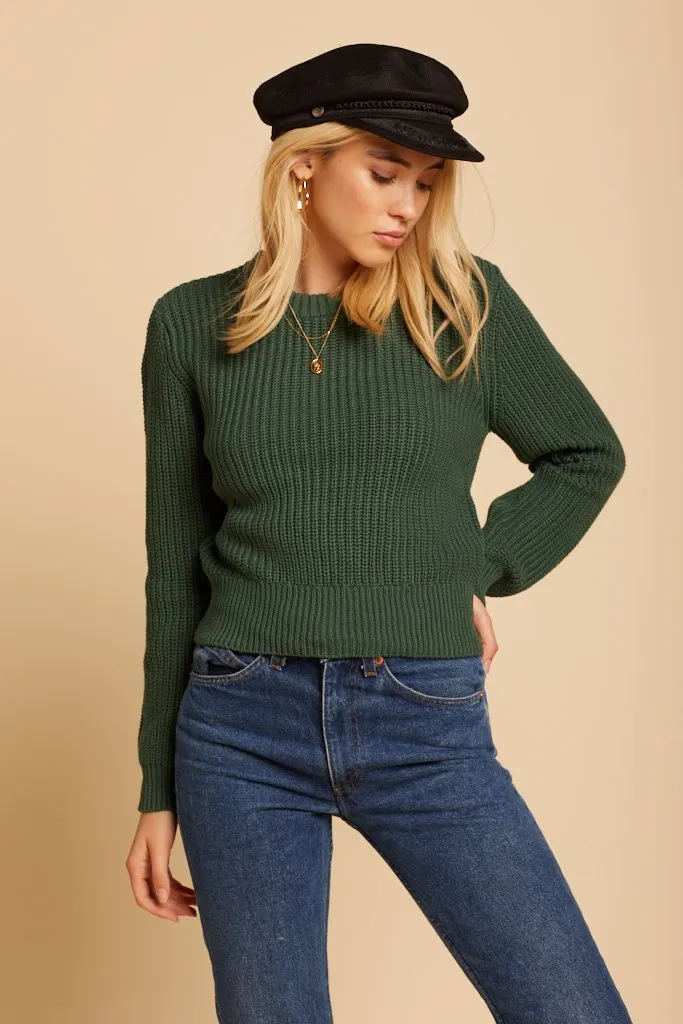 90s Green Sailor Sweater