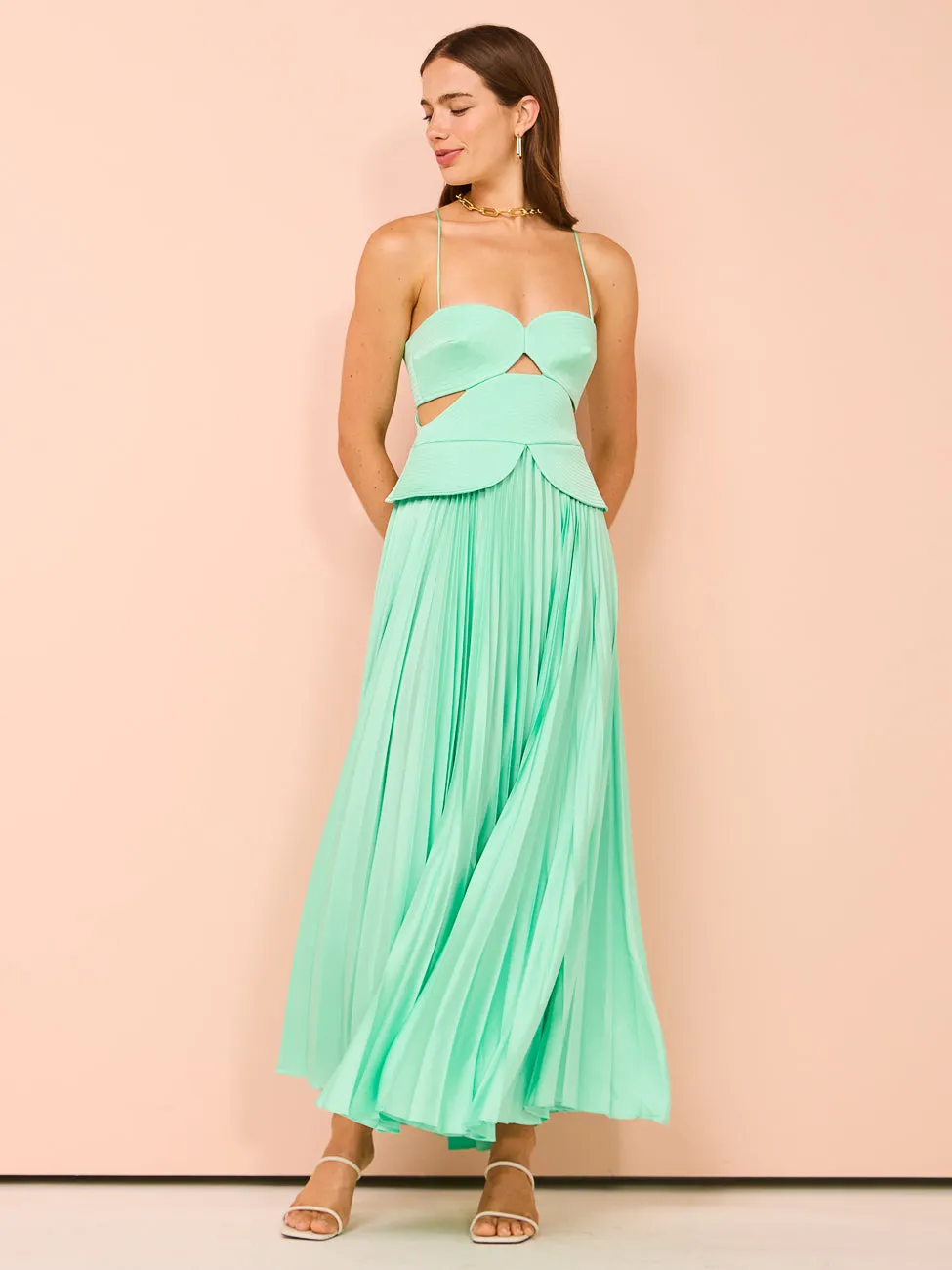 Acler Atholoton Midi Dress in Arctic Mint