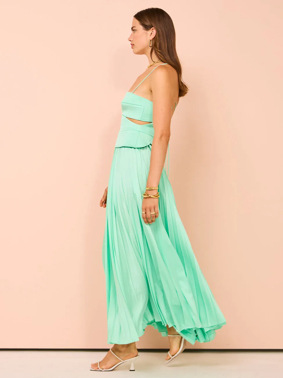 Acler Atholoton Midi Dress in Arctic Mint