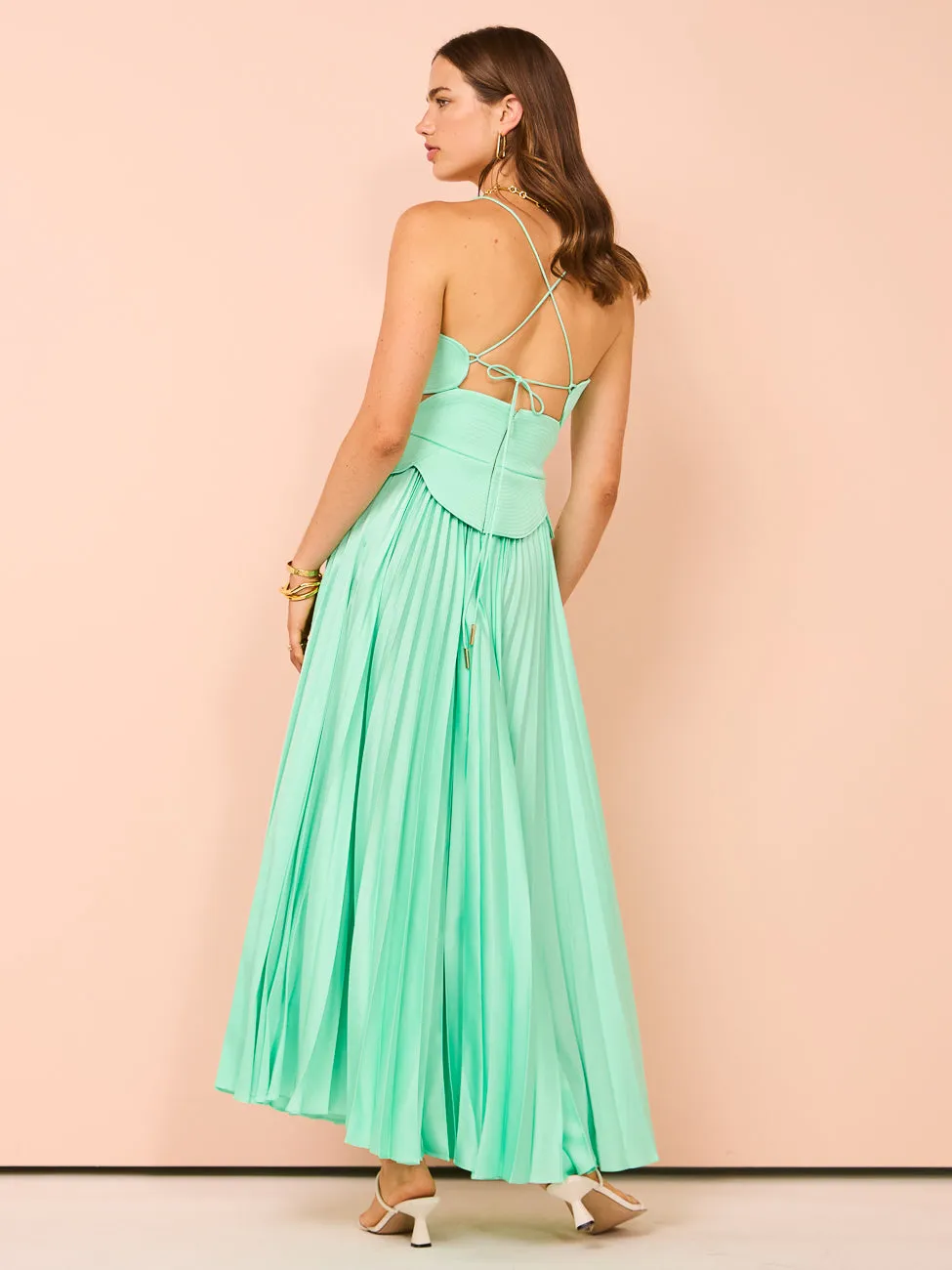 Acler Atholoton Midi Dress in Arctic Mint