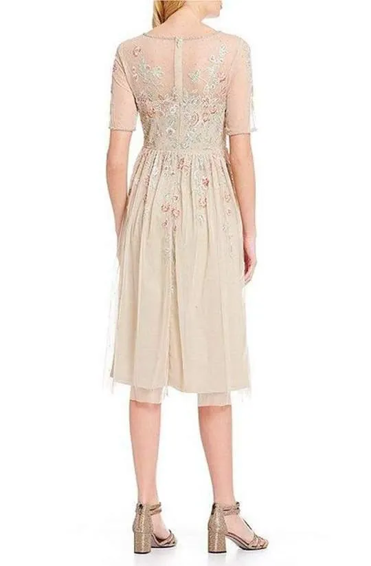Adrianna Papell AP1E205374 Knee Length Beaded Dress