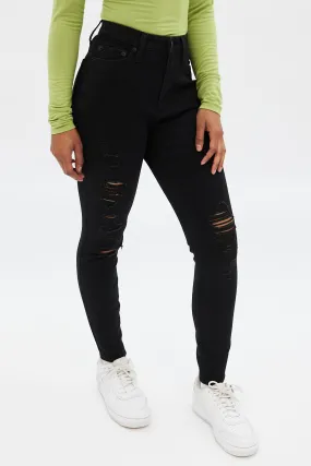 AERO Seriously Stretchy High Rise Distressed Curvy Jegging