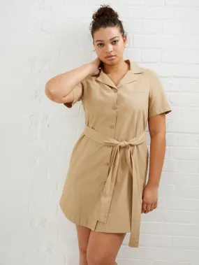 Alania Lyocell Blend Shirt Dress