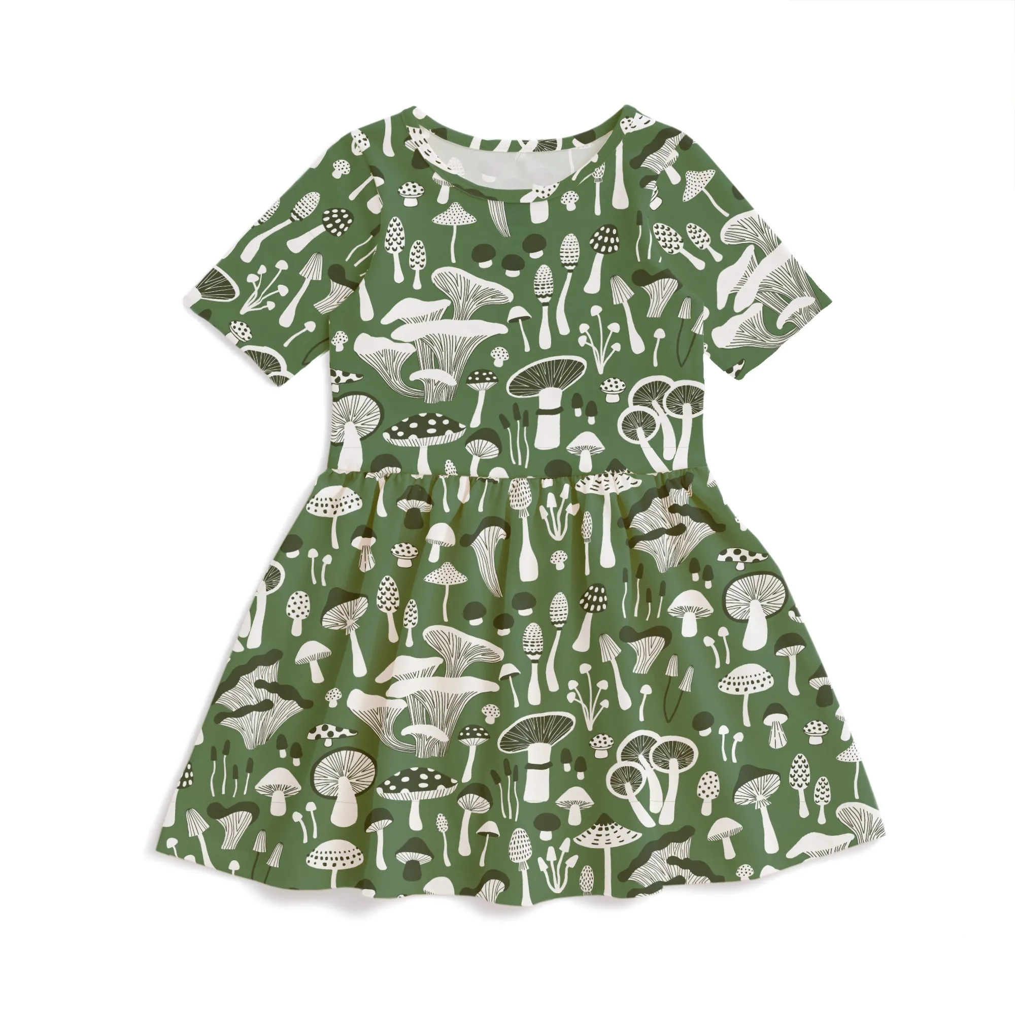 Alberta Dress - Fungi Green