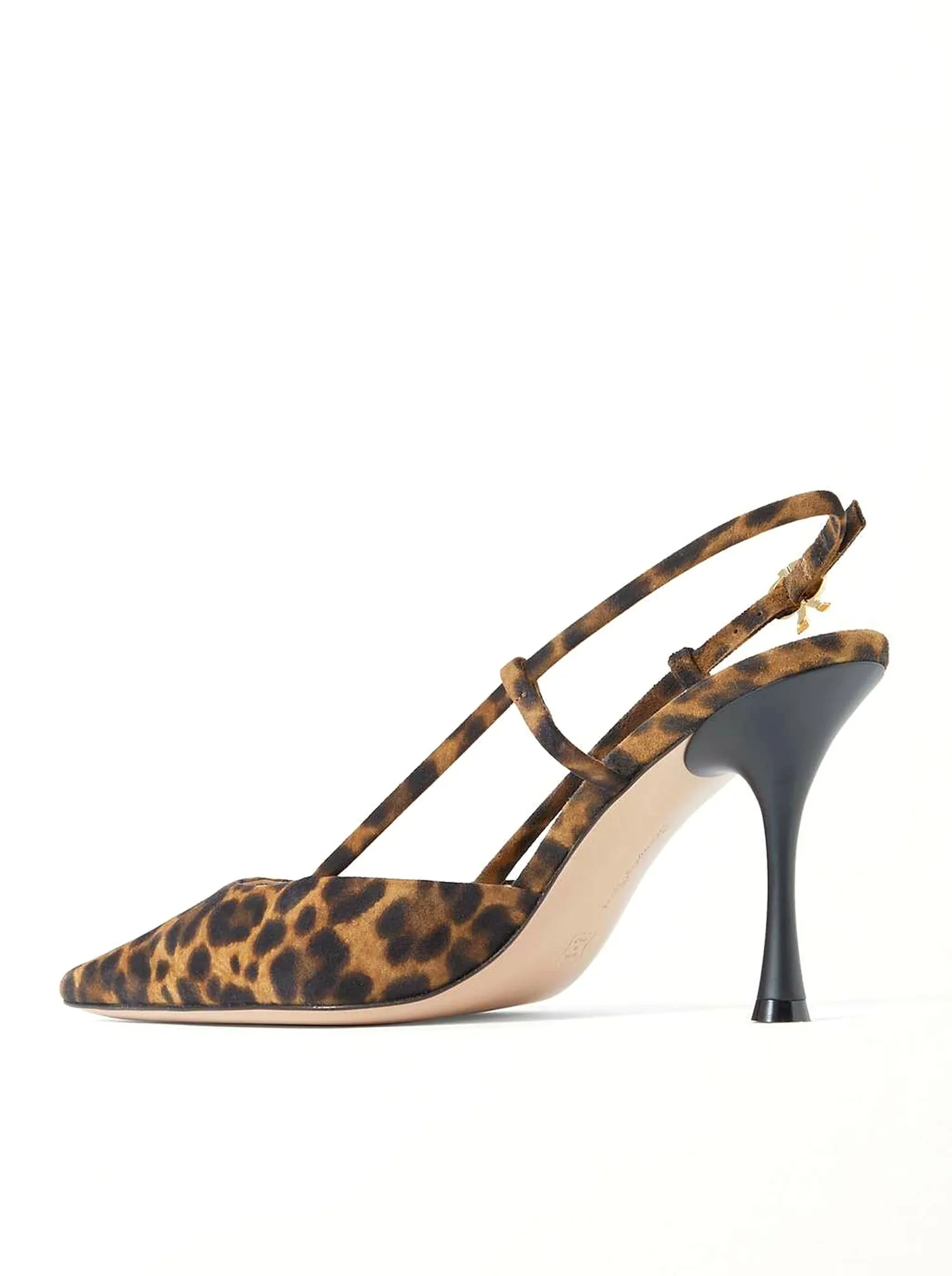 Ascent leopard print suede slingback décolleté