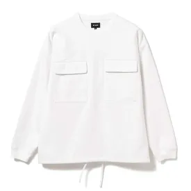 BEAMS Two Pocket Sweater White