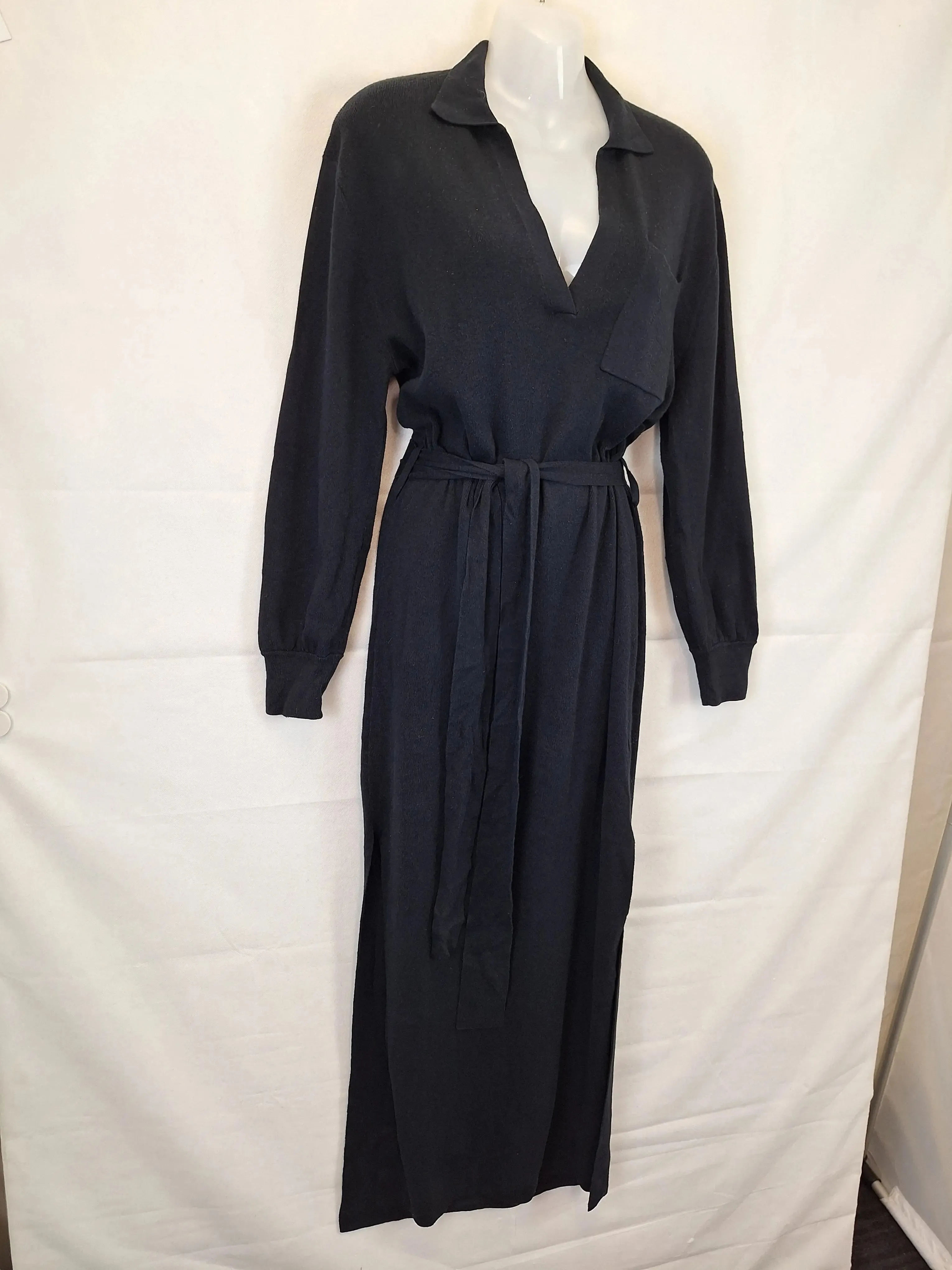 Bec & Bridge Knitted Johnny Collar Maxi Dress Size 8