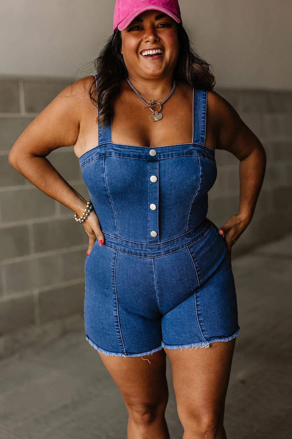 Becky Denim Romper