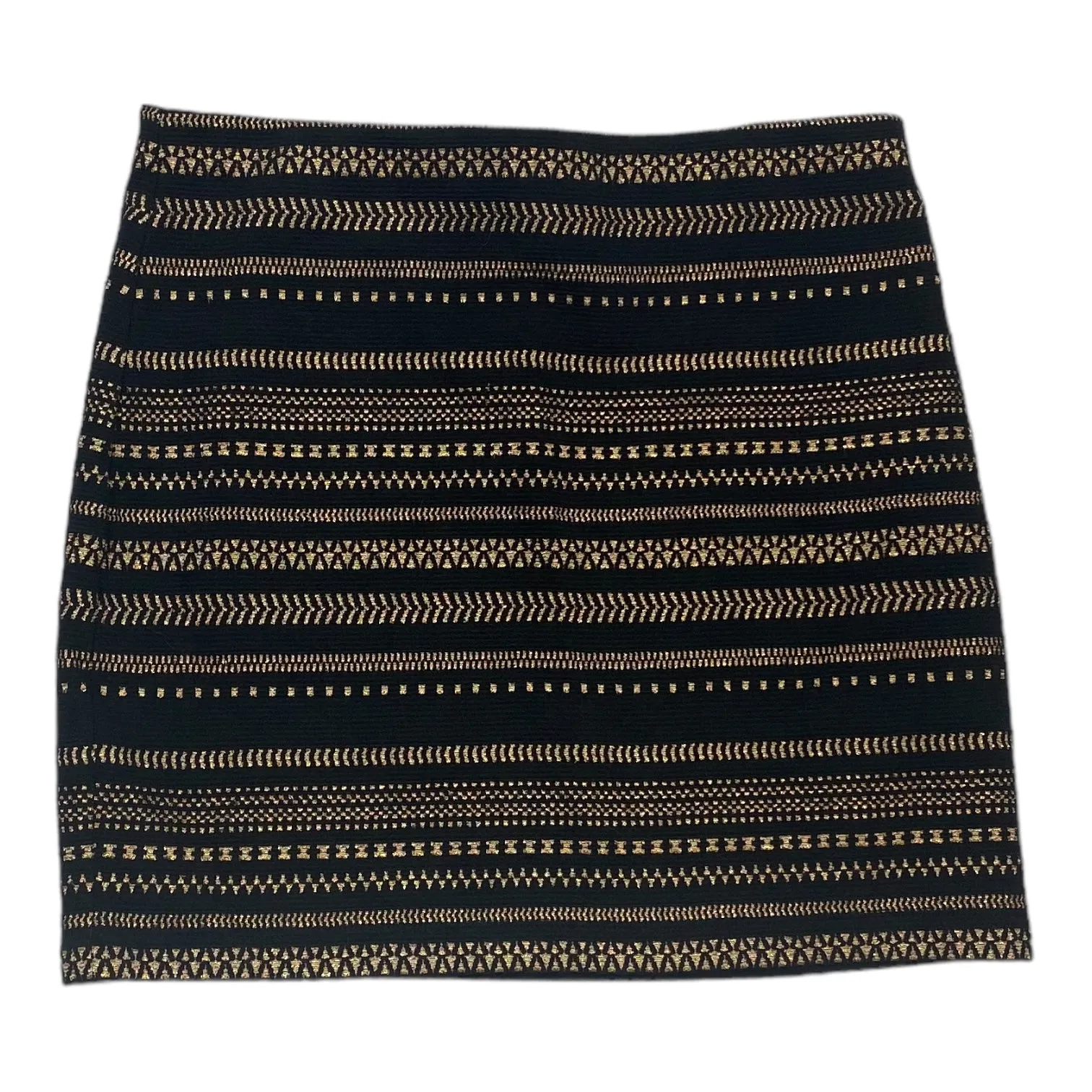 Black & Gold Skirt Midi Express, Size M
