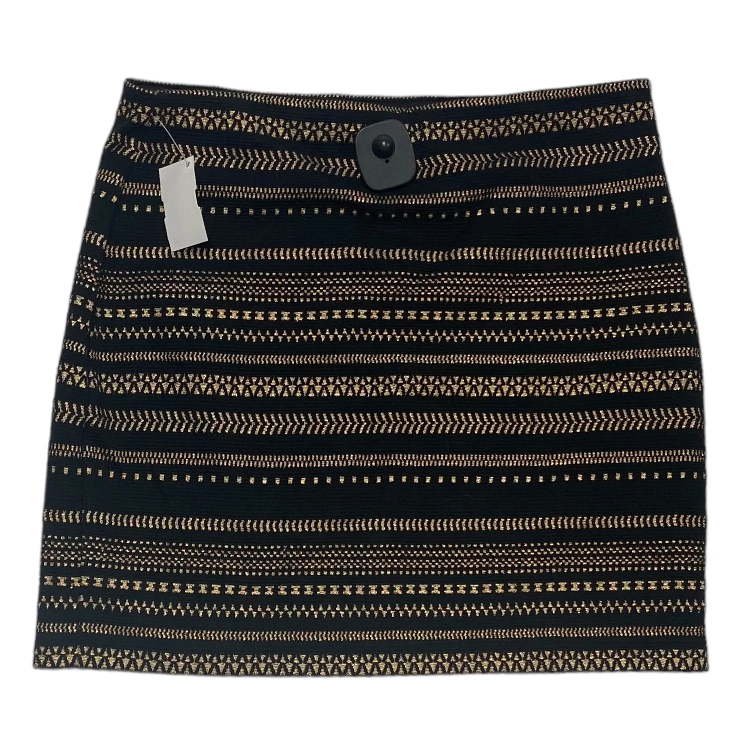 Black & Gold Skirt Midi Express, Size M