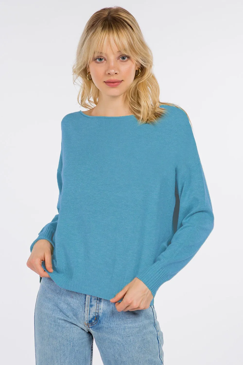 Boatneck Pullover Sweater