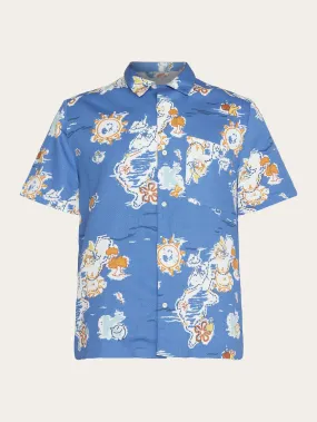 Box short sleeve AOP shirt - GOTS/Vegan - Blue
