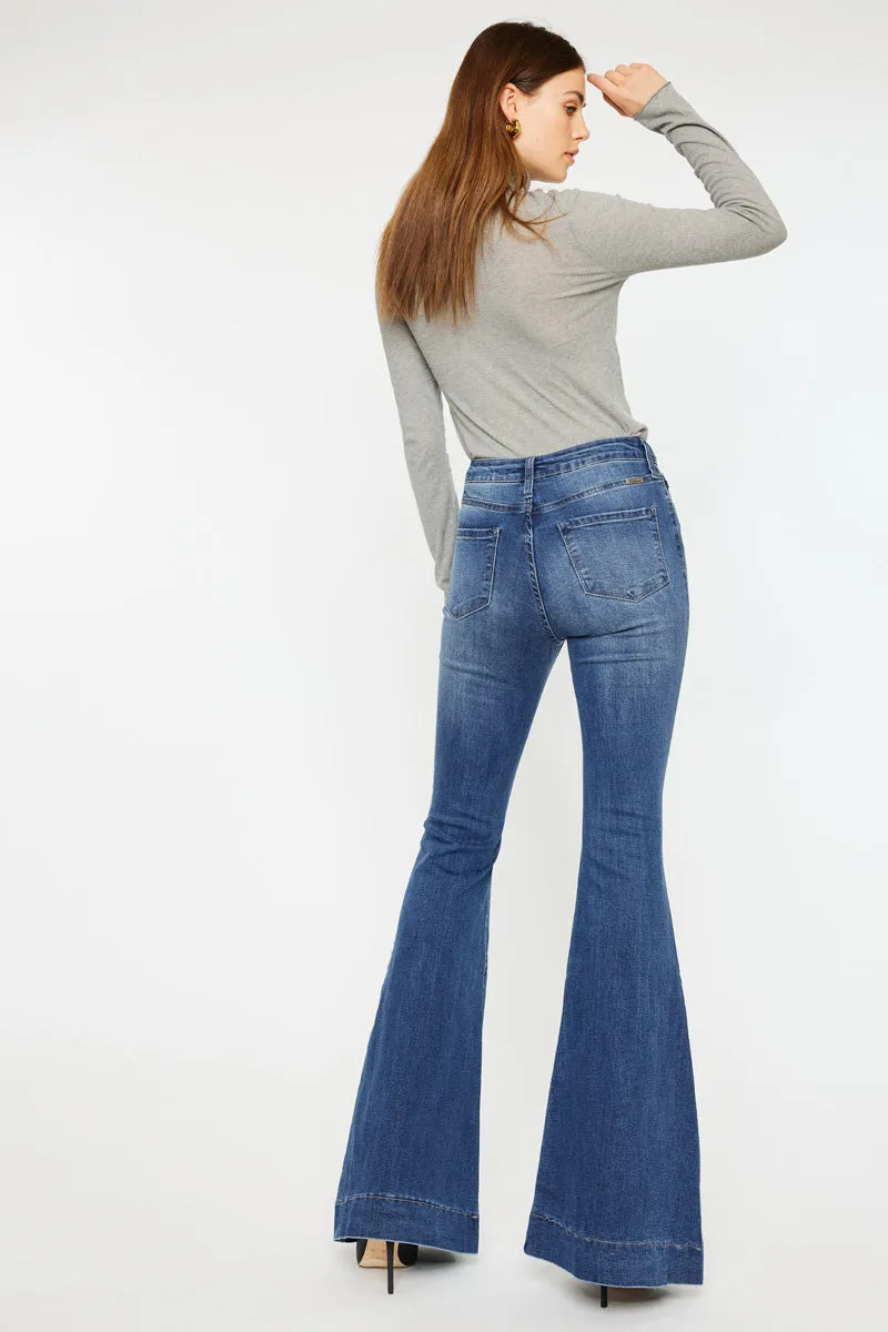 Sure! Heres an optimized title with additional descriptive modifiers:

Braelynn High Rise Super Flare Stretch Denim Jeans for Women