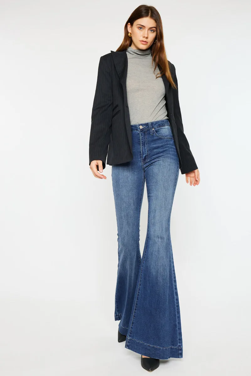Sure! Heres an optimized title with additional descriptive modifiers:

Braelynn High Rise Super Flare Stretch Denim Jeans for Women