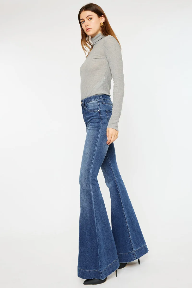 Sure! Heres an optimized title with additional descriptive modifiers:

Braelynn High Rise Super Flare Stretch Denim Jeans for Women