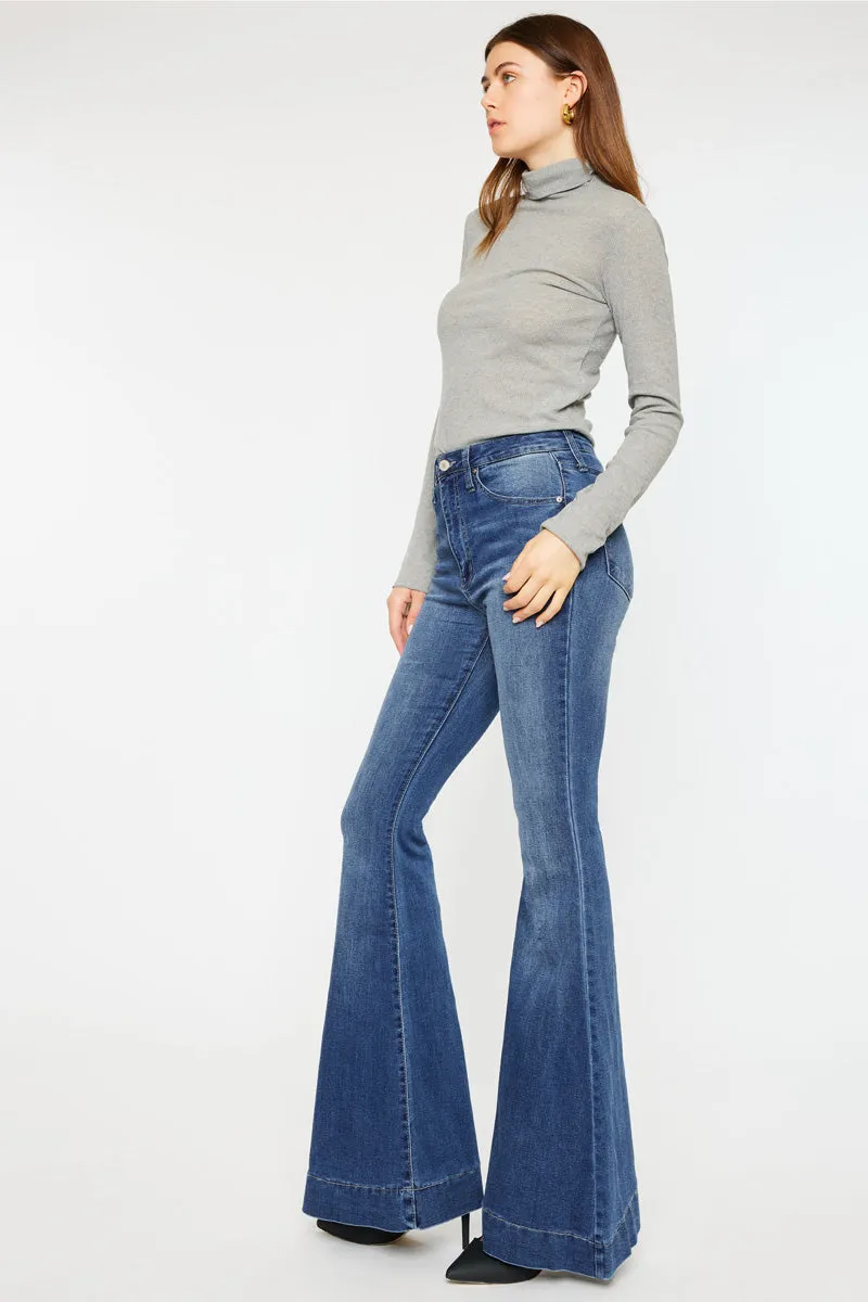 Sure! Heres an optimized title with additional descriptive modifiers:

Braelynn High Rise Super Flare Stretch Denim Jeans for Women