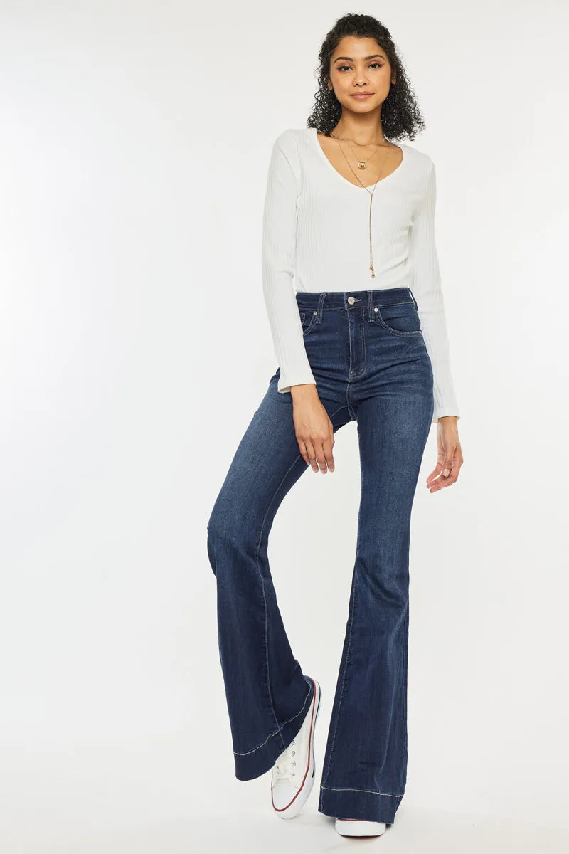 Sure! Heres an optimized title with additional descriptive modifiers:

Braelynn High Rise Super Flare Stretch Denim Jeans for Women