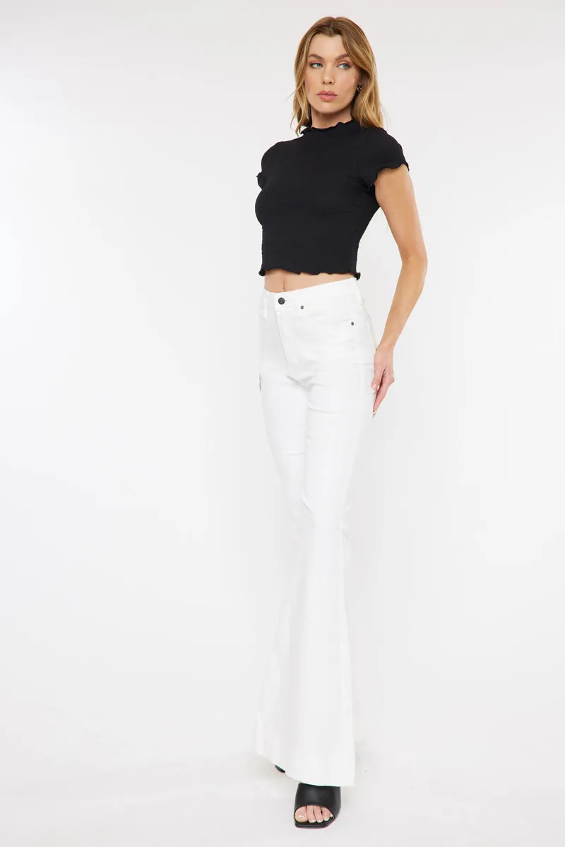 Sure! Heres an optimized title with additional descriptive modifiers:

Braelynn High Rise Super Flare Stretch Denim Jeans for Women