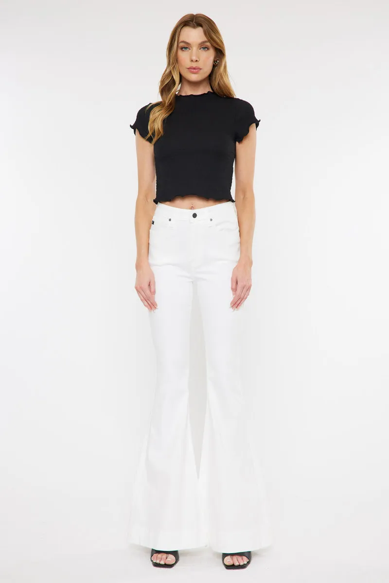 Sure! Heres an optimized title with additional descriptive modifiers:

Braelynn High Rise Super Flare Stretch Denim Jeans for Women