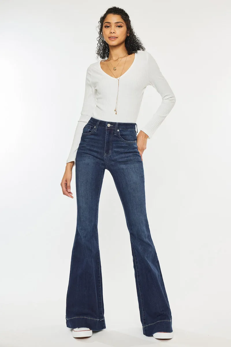 Sure! Heres an optimized title with additional descriptive modifiers:

Braelynn High Rise Super Flare Stretch Denim Jeans for Women