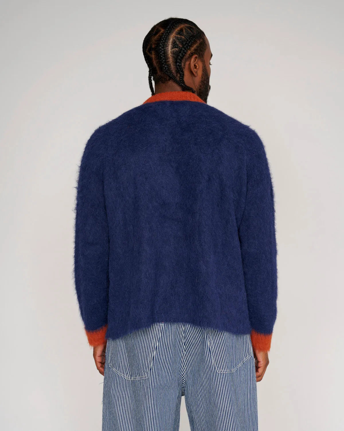 Brain Dead x NBA New York Knicks Alpaca Sweater - Navy