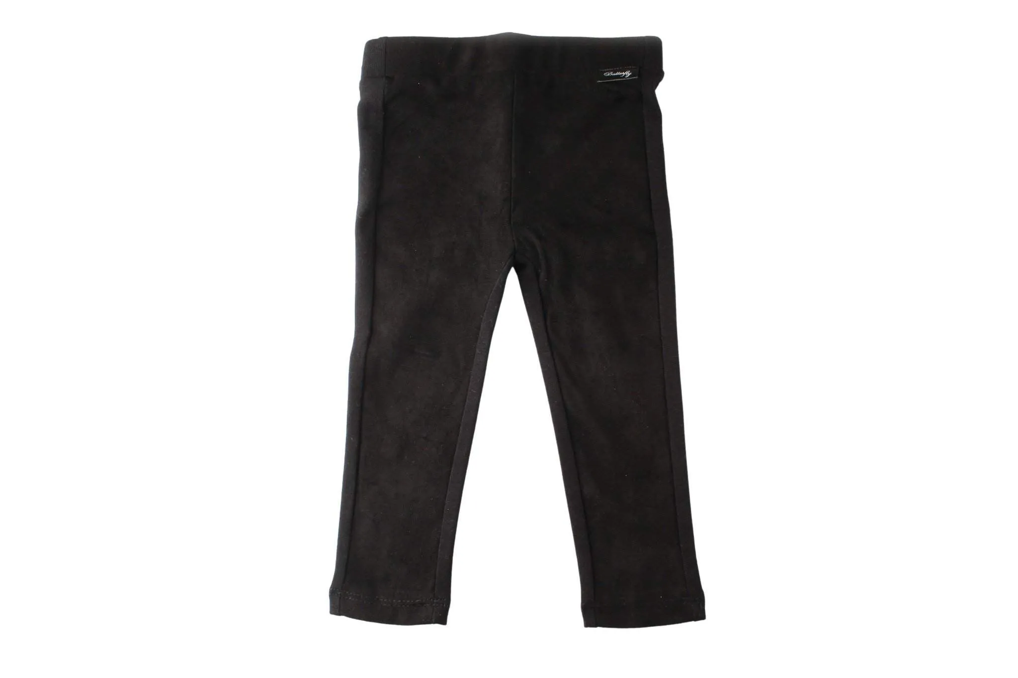 Butterfly Cotton-Suede Infant legging Black