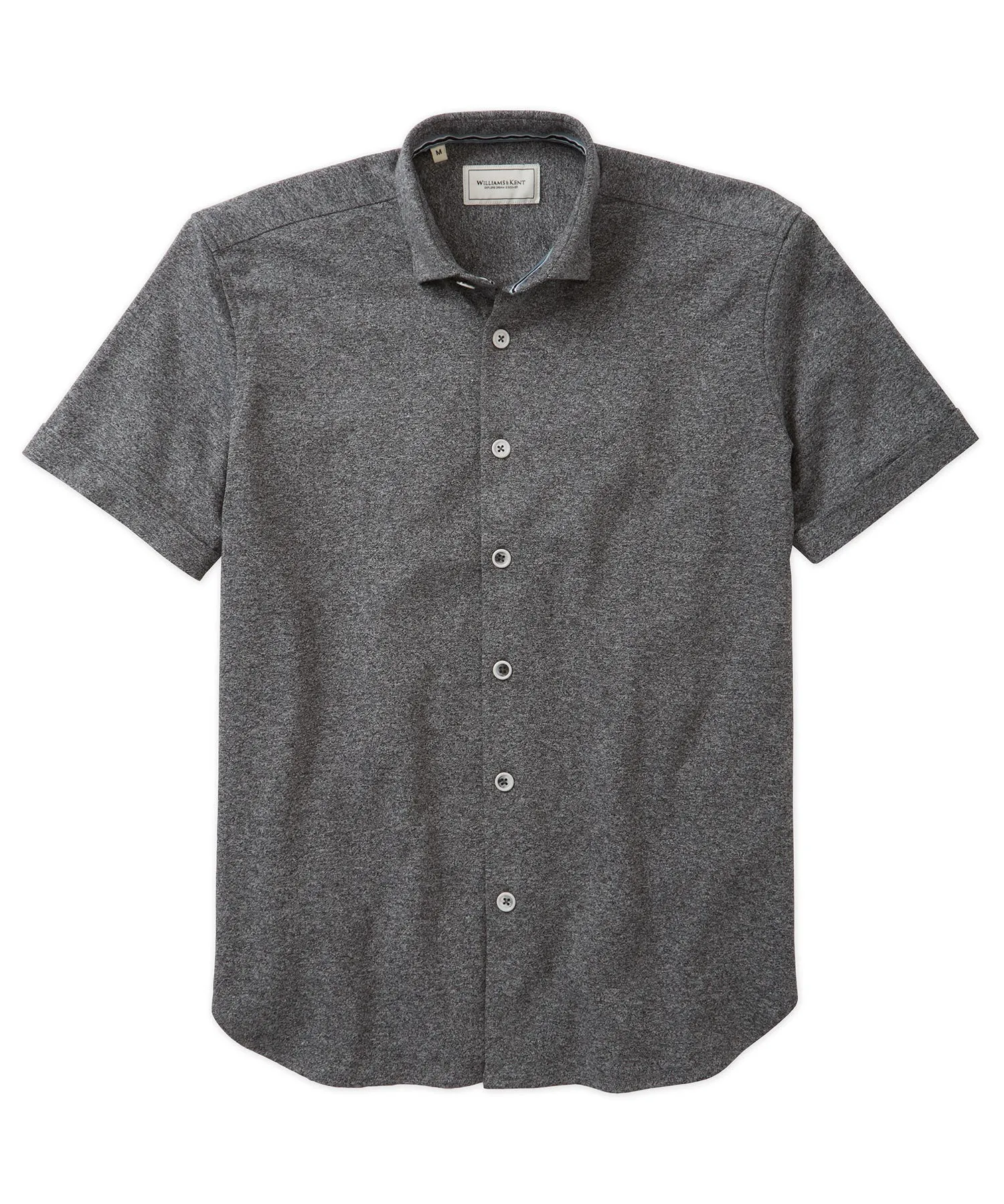 Button-Front Knit Short-Sleeve Sport Shirt
