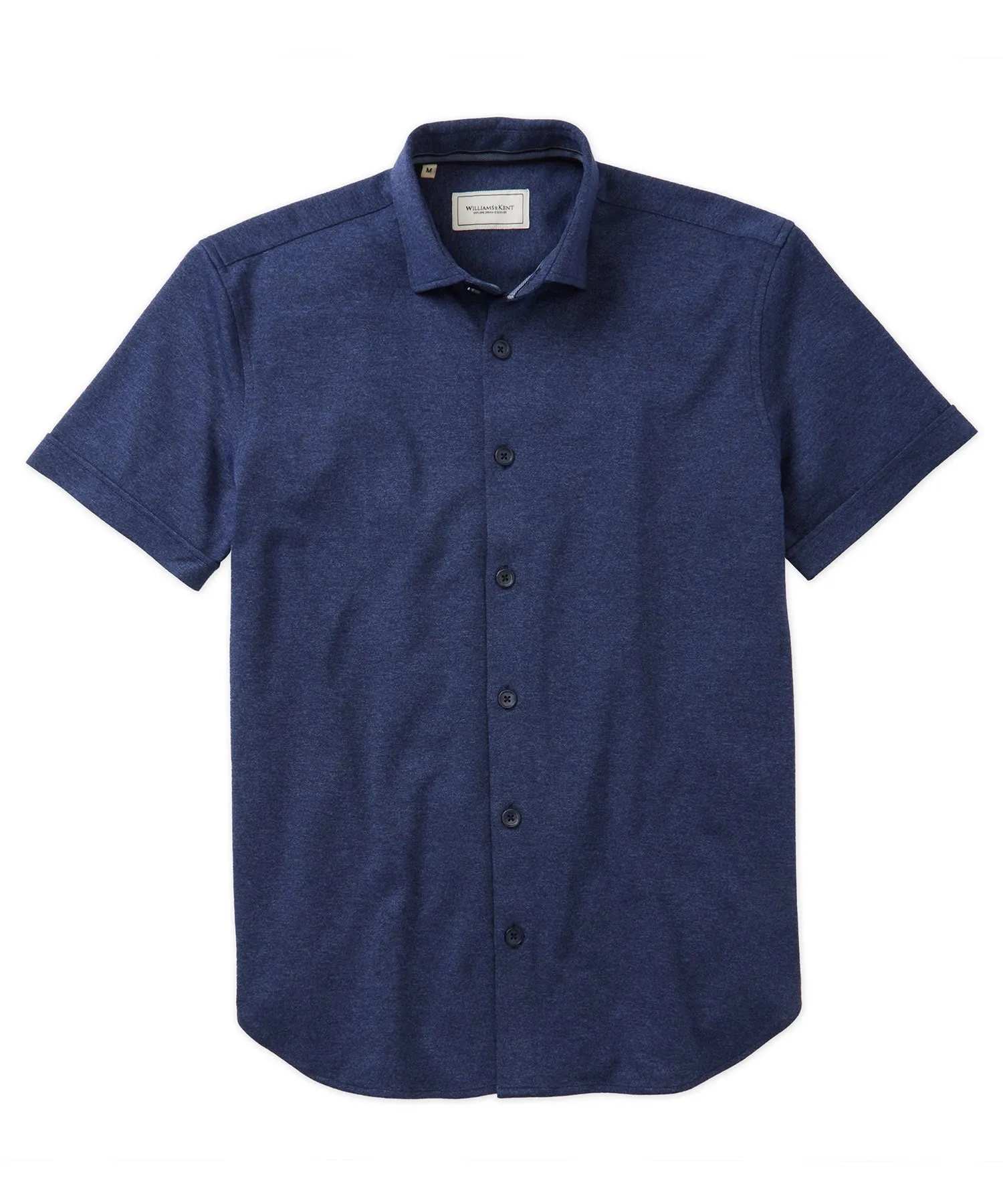 Button-Front Knit Short-Sleeve Sport Shirt