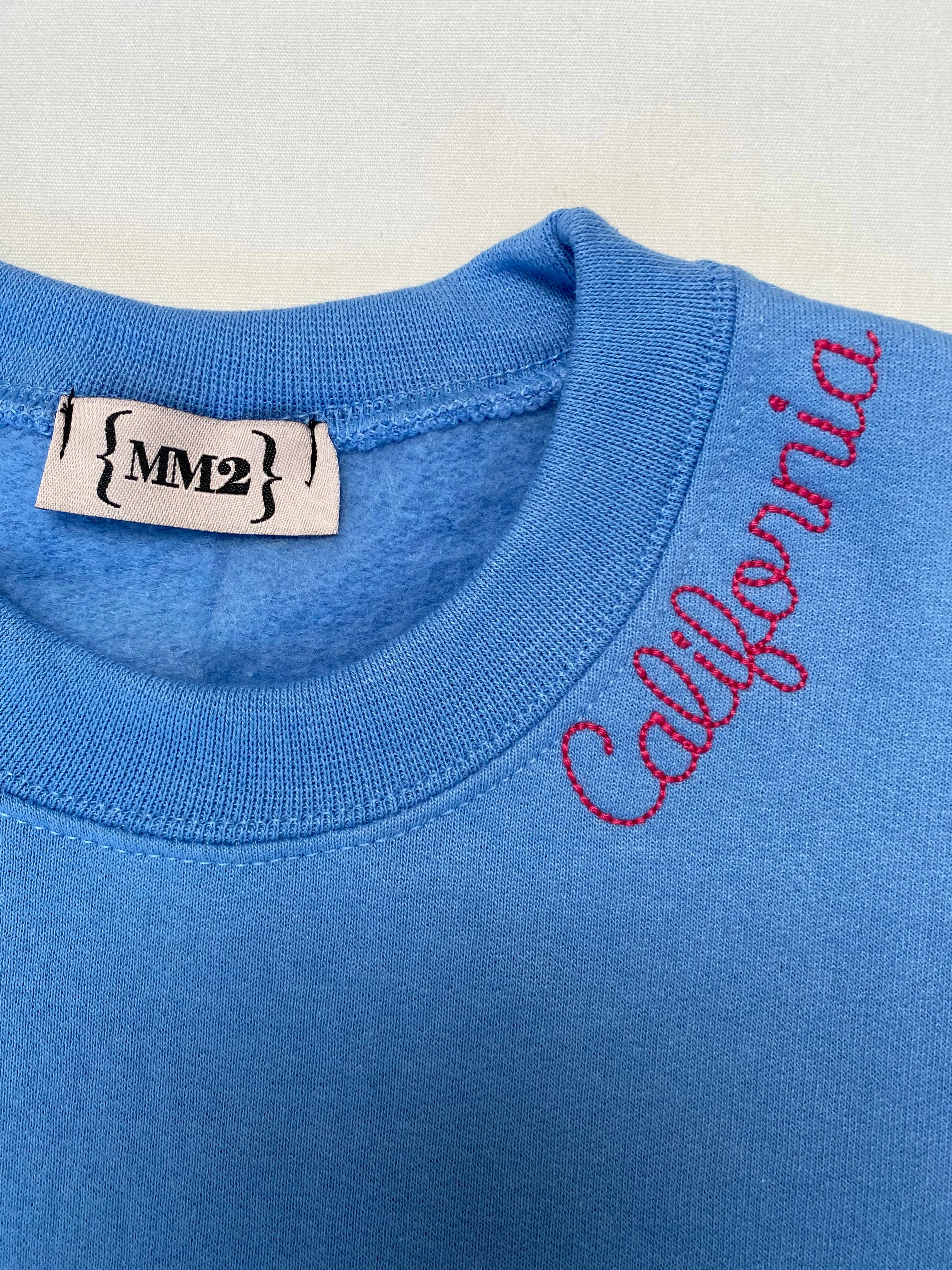California embroidered sweatshirt-youth sizes unisex * available in sky blue, h. grey, navy, black