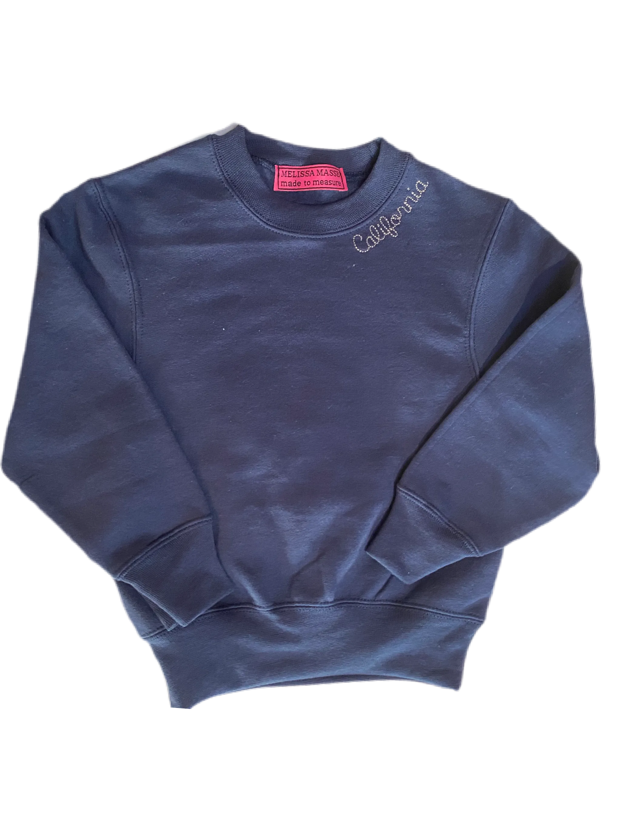 California embroidered sweatshirt-youth sizes unisex * available in sky blue, h. grey, navy, black