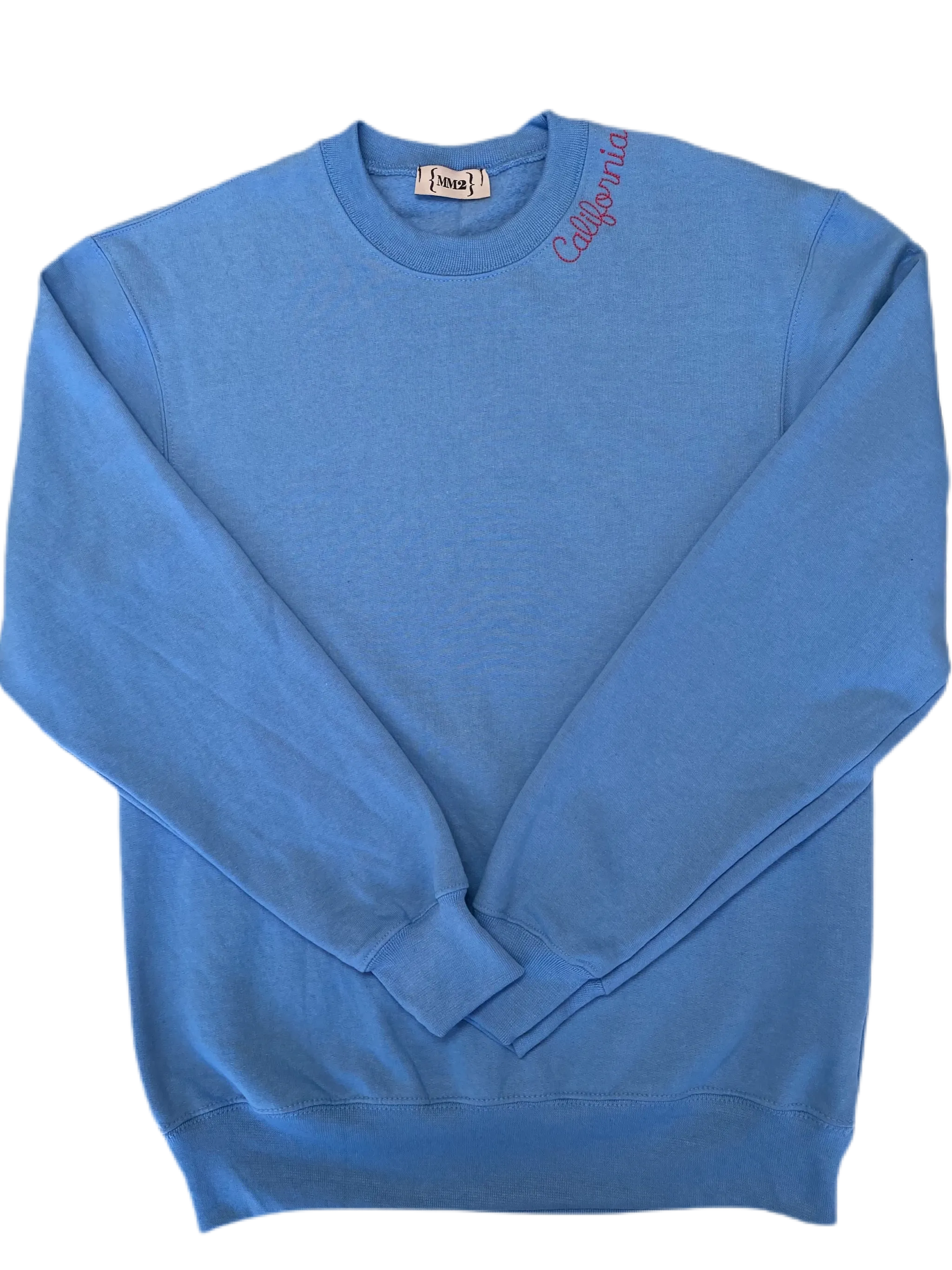 California embroidered sweatshirt-youth sizes unisex * available in sky blue, h. grey, navy, black