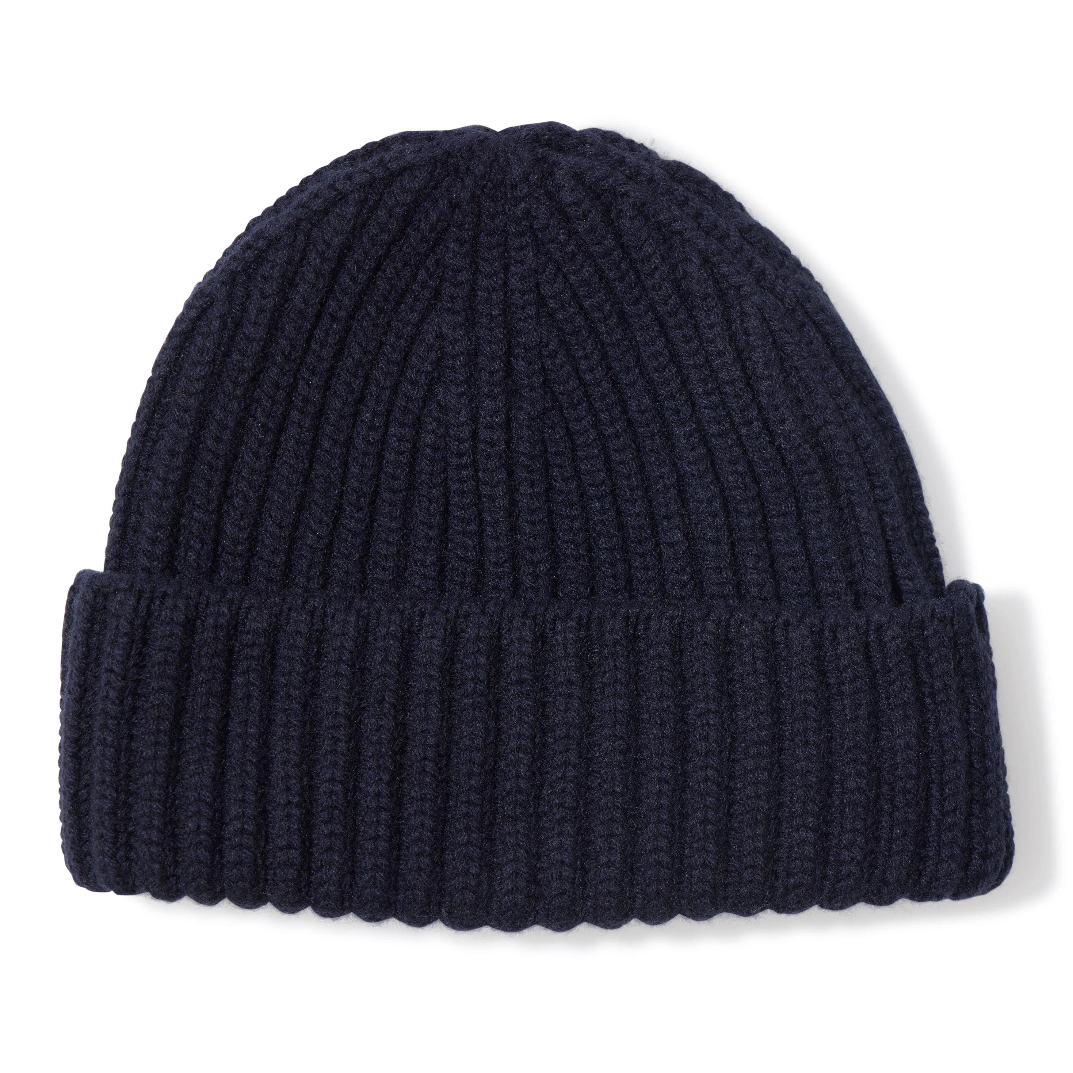 Cashmere Ribbed Knit Hat