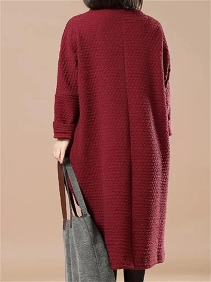 Casual Loose Women'S Turtleneck Sweater Dress