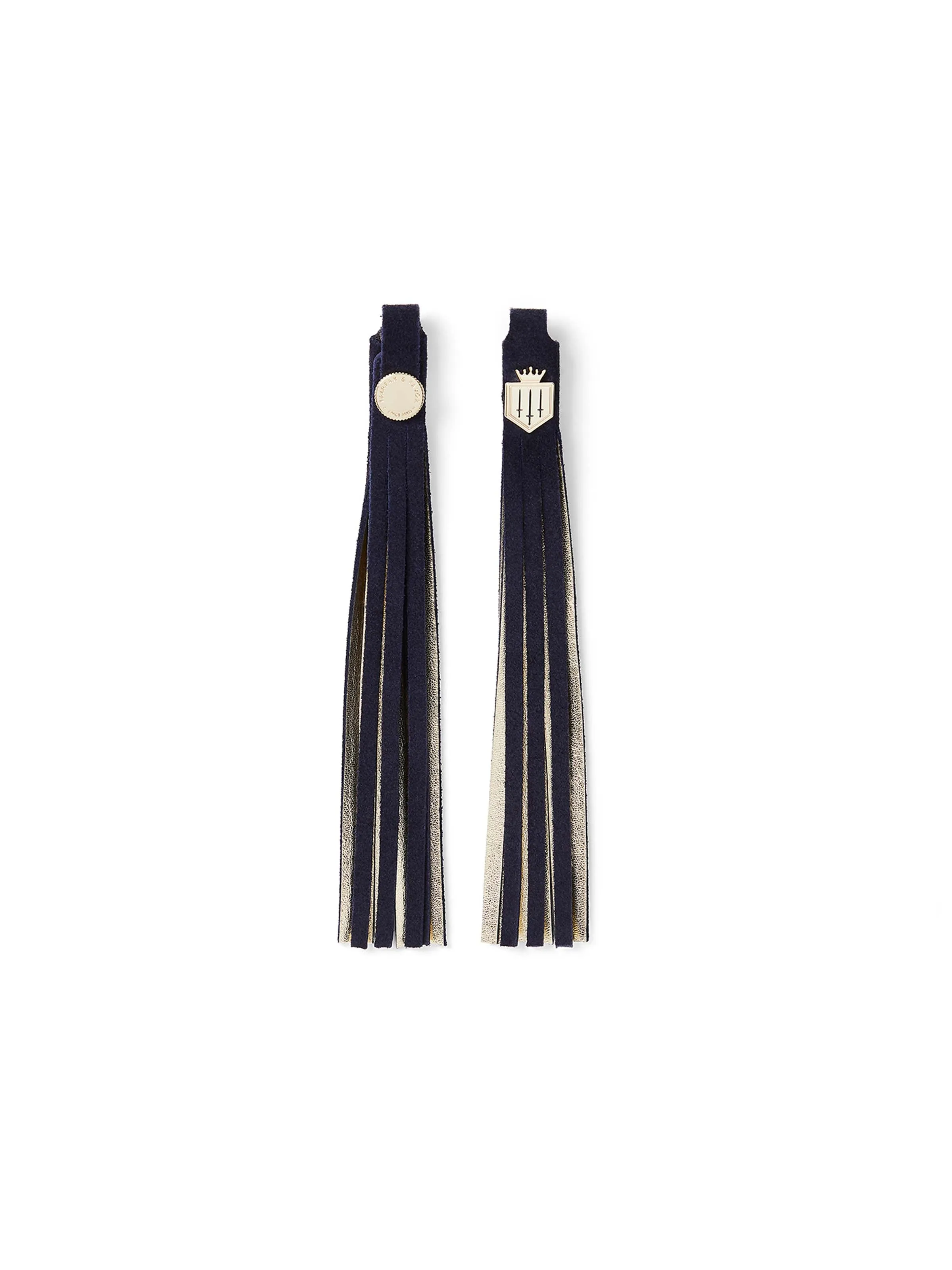 Club Page Suede Tassels - Navy & Gold
