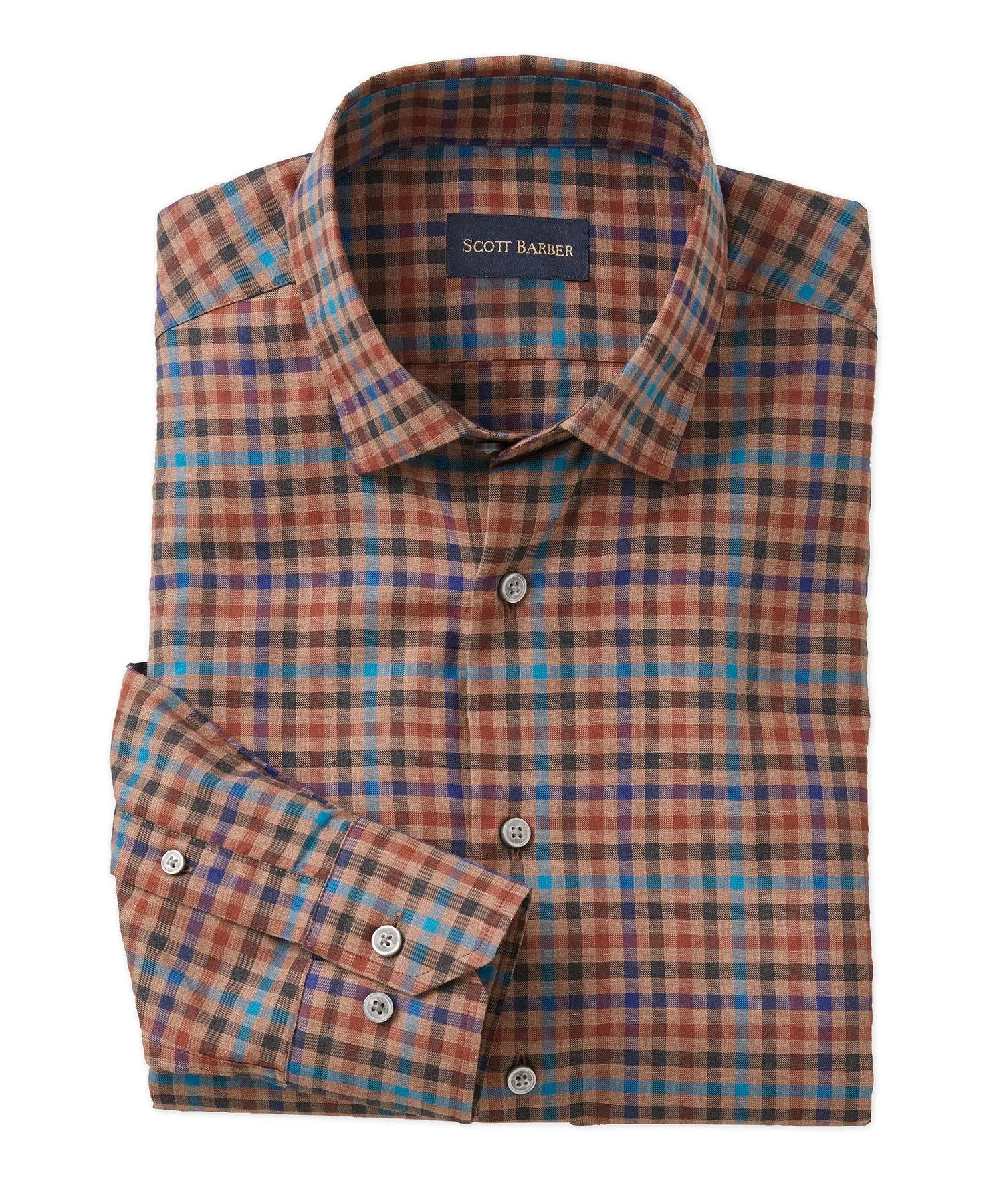 Cotton Melange Twill Sport Shirt