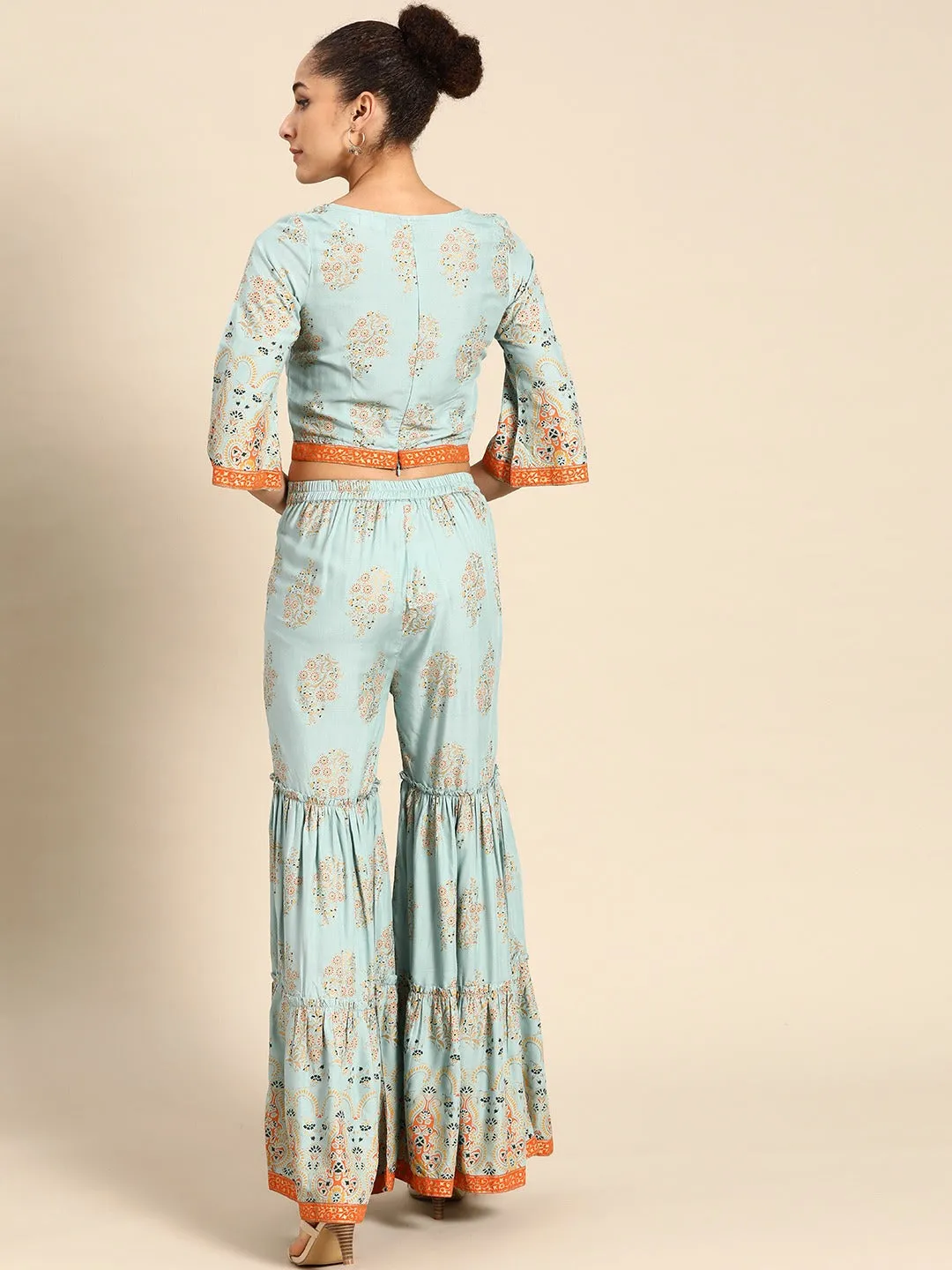 Crop top with sharara