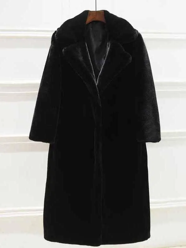 Daily Street Fashion Going out Winter Long Faux Fur Coat