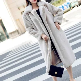 Daily Street Fashion Going out Winter Long Faux Fur Coat