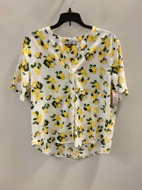 DALIA Tops Size M YEL/GRN/WHT LEMONS SHORT SLEEVES TOP