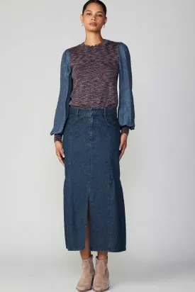 Denim Midi Skirt