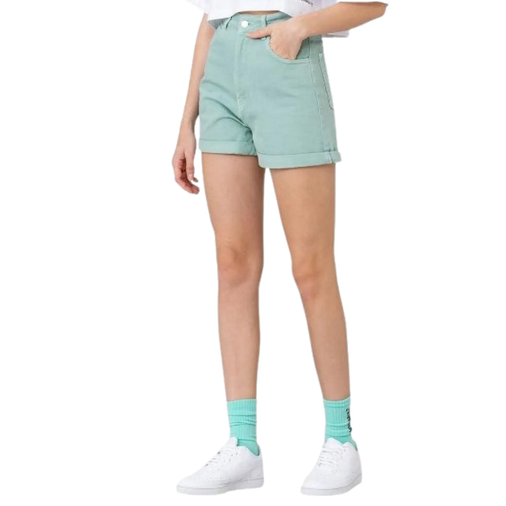Denim Short - Mint Green
