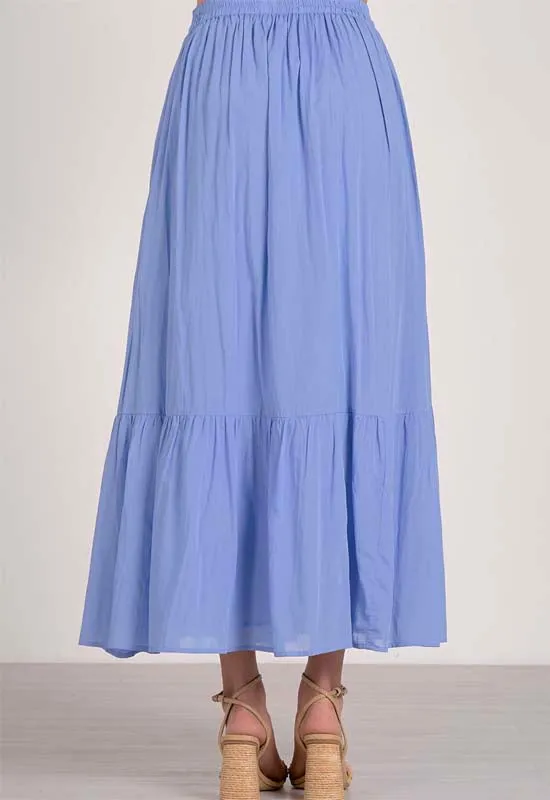 Elan - Tiered Midi Skirt Blue