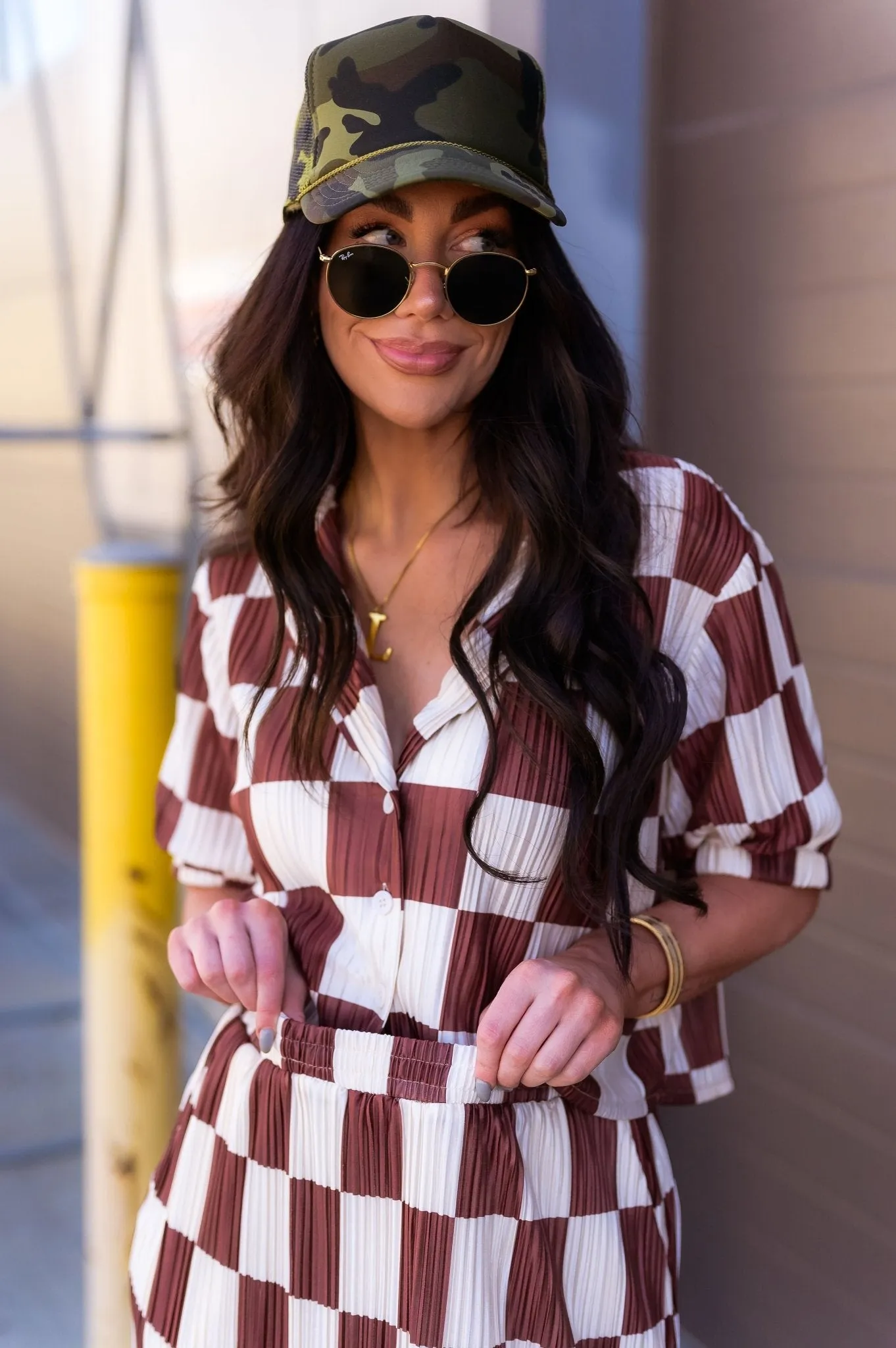 Ćest la Vie Plissé Skirt Set in Mocha Latte