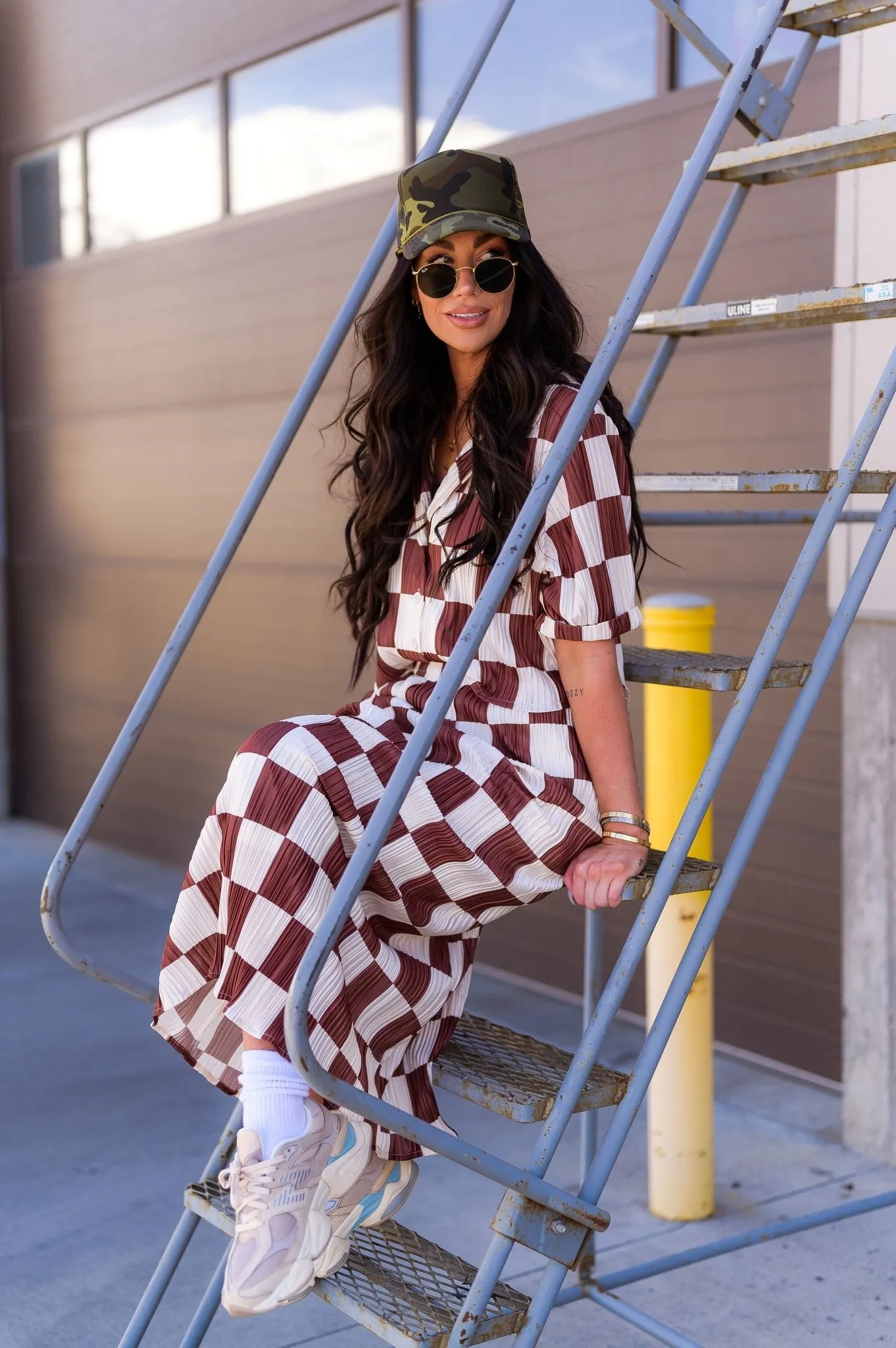 Ćest la Vie Plissé Skirt Set in Mocha Latte