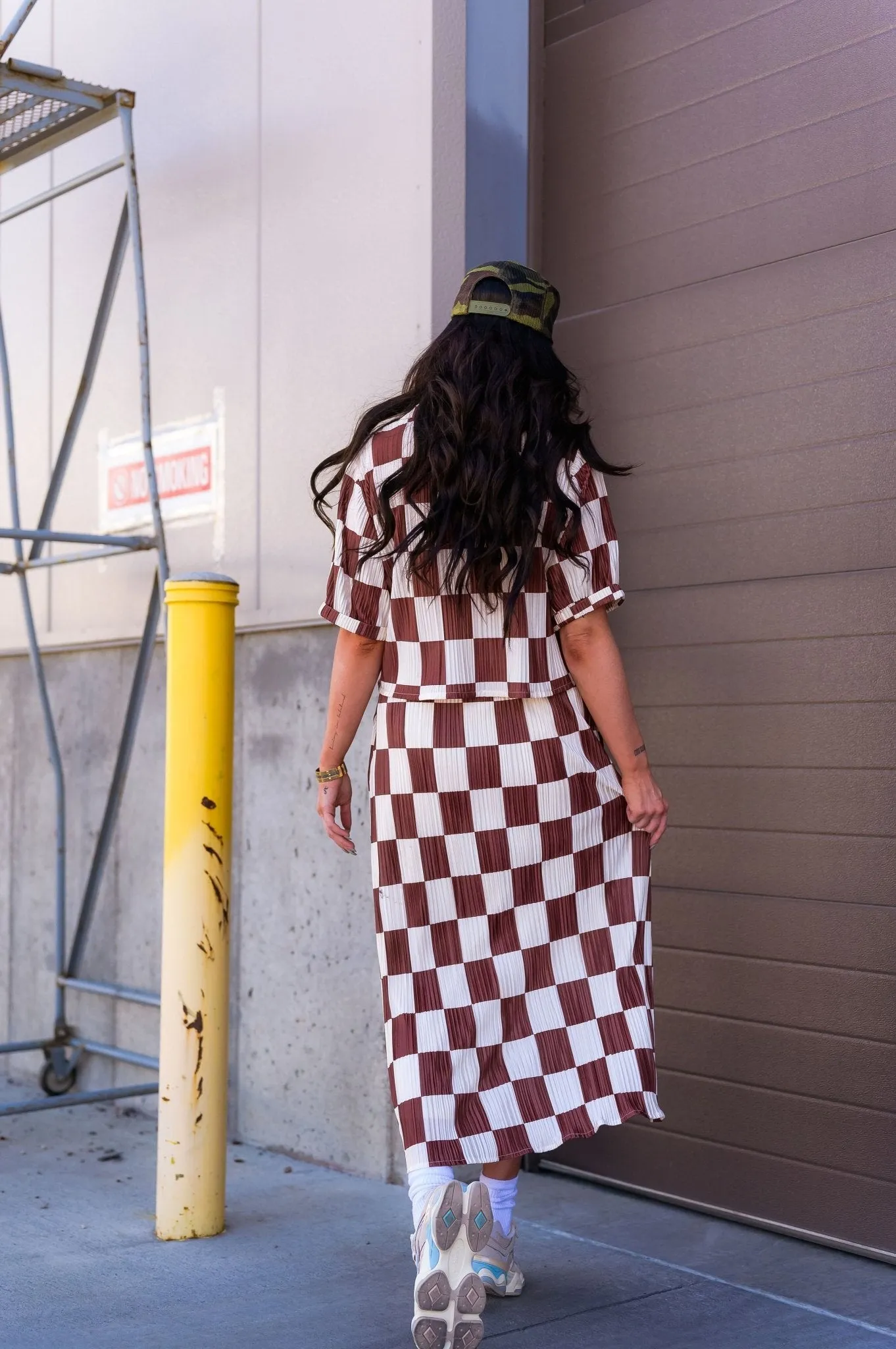 Ćest la Vie Plissé Skirt Set in Mocha Latte