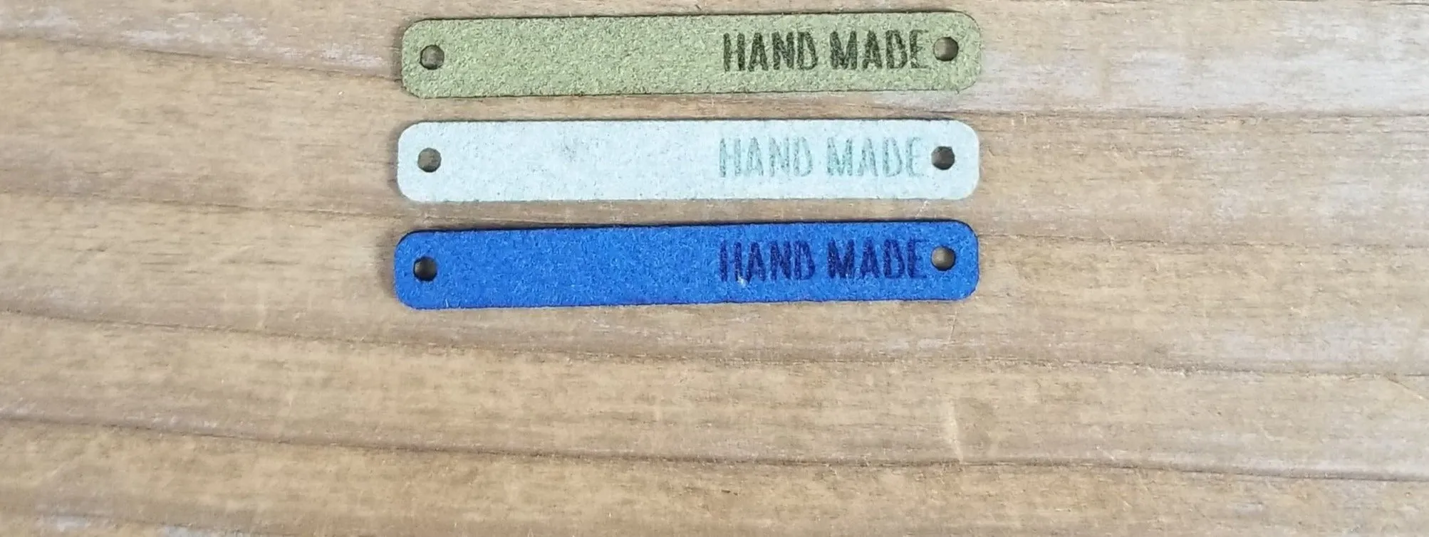 Faux Suede Foldover Hand Made Tags