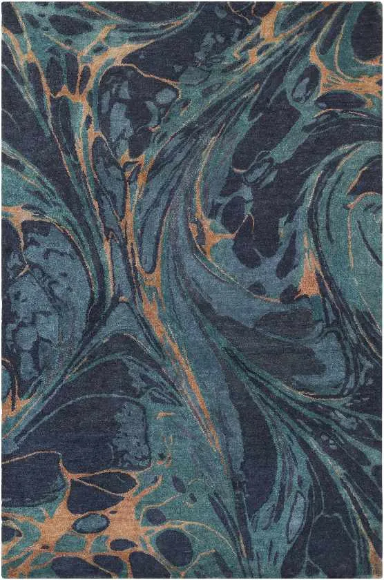 Fephe Modern Navy Area Rug