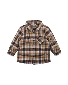 Fox & Finch Wallaby Check Shirt - Latte (Size 00 -7)